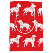 Labrador hond in grote geschenkboog medium cadeauzakje (Voorkant)