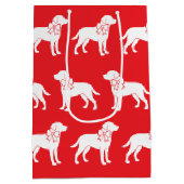 Labrador hond in grote geschenkboog medium cadeauzakje (Achterkant)