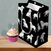 Labrador hond in grote geschenkboog medium cadeauzakje