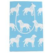 Labrador hond in grote geschenkboog medium cadeauzakje (Voorkant)