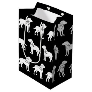 Labrador hond in grote geschenkboog medium cadeauzakje