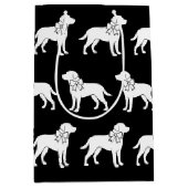 Labrador hond in grote geschenkboog medium cadeauzakje (Voorkant)