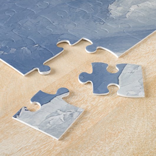 Labrador Hond in Sledge Laat het Sneeuw Kerstmis Legpuzzel (Zijkant)