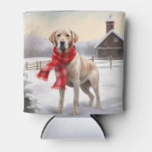 Labrador Hond in Sneeuw Kerstmis Blikjeskoeler (Voorkant)
