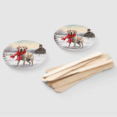 Labrador Hond in Sneeuw Kerstmis Handwaaier (Niet-gemonteerd)