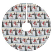 Labrador Hond in Sneeuw Kerstmis Kerstboom Rok (Voorkant)