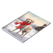 Labrador Hond in Sneeuw Kerstmis Notitieboek (Linkerzijde)