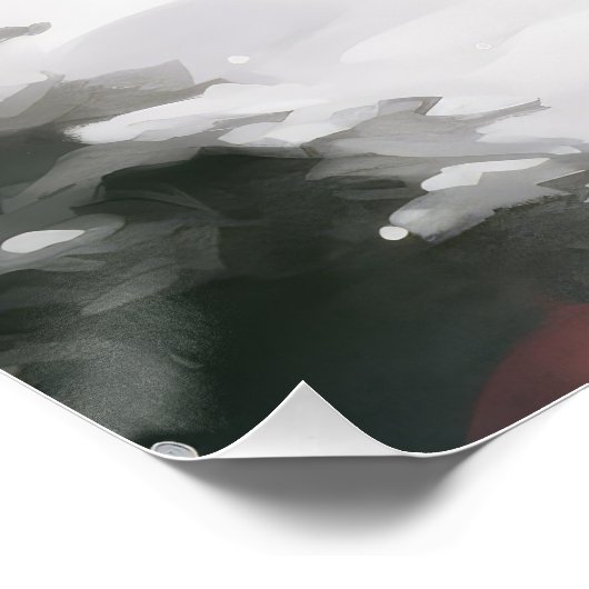 Labrador Hond in Sneeuw Kerstmis Perfect Poster (Hoek)