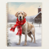 Labrador Hond in Sneeuw Kerstmis Planner (Voorkant)
