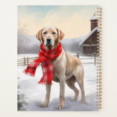 Labrador Hond in Sneeuw Kerstmis Planner (Achterkant)