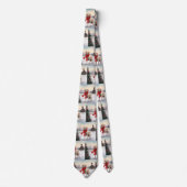 Labrador Hond in Sneeuw Kerstmis Stropdas (Voorkant)