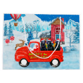 Labrador Hond Kerst Bezorgwagen Sneeuw Groot Cadeauzakje (Achterkant)