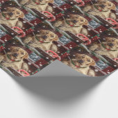 Labrador Hond Kerst Festiviteit Cadeaupapier (Hoek)
