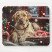 Labrador Hond Kerst Festiviteit Muismat (Voorkant)