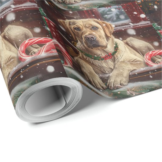 Labrador Hond Kerstfeest Cadeaupapier (Rol Hoek)