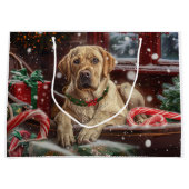Labrador Hond Kerstfeest Groot Cadeauzakje (Voorkant)