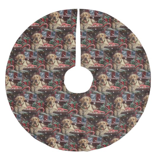 Labrador Hond Kerstfeest Kerstboom Rok (Voorkant)