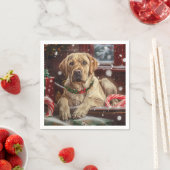 Labrador Hond Kerstfeest Servet (Insitu)