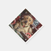 Labrador Hond Kerstfeest Servet (Hoek)