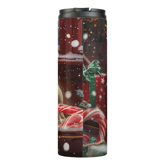 Labrador Hond Kerstfeest Thermosbeker (Achterkant)