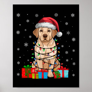 Labrador Hond Lelijke Kerstverlichting Santa Labra Poster