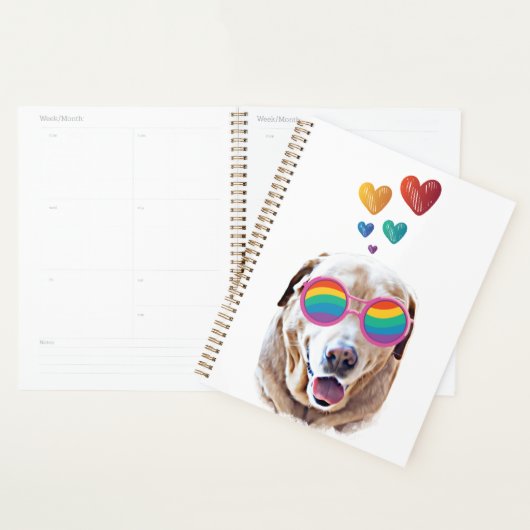 Labrador-hond met harten Valentijnsdag  Planner (Display)
