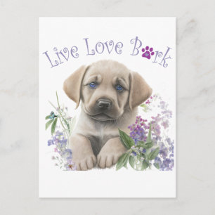 Labrador Hond Moeder Bloemstuk Briefkaart