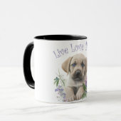 Labrador Hond Moeder Bloemstuk Mok (Voorkant links)