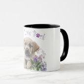 Labrador Hond Moeder Bloemstuk Mok (Voorkant rechts)