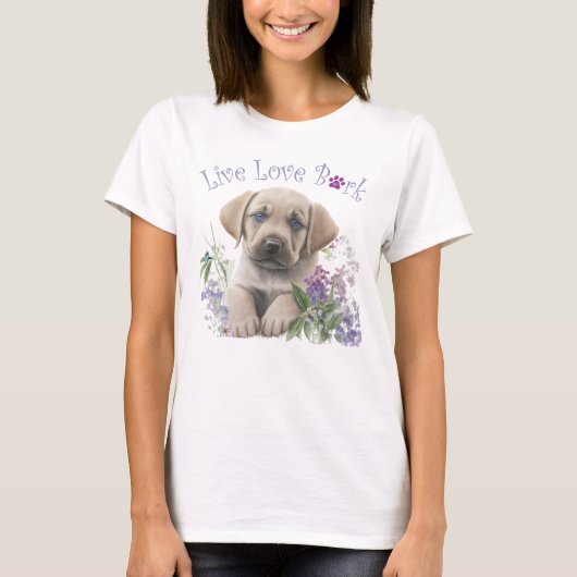 Labrador Hond Moeder Bloemstuk T-shirt (Voorkant)