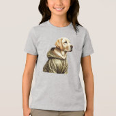 Labrador / hond op de jacht Tri-Blend shirt (Voorkant)