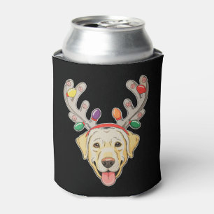 Labrador-hond rendier-geweien kerstlichten blikjeskoeler
