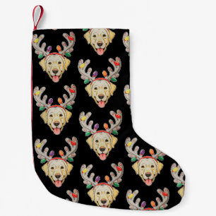 Labrador Hond Rendier Geweien Kerstverlichting Kleine Kerstsok