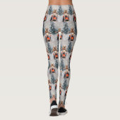 Labrador Hond Rijden Motorfiets Kerstmis Leggings (Achterkant)