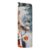 Labrador Hond Rijden Motorfiets Kerstmis Thermosbeker (Geroteerd rechts)