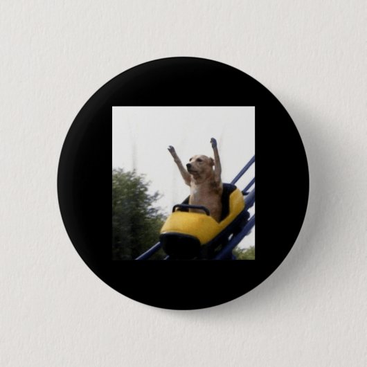 Labrador-hond Roller Coaster Grappige Meme Ronde Button 5,7 Cm (Voorkant)