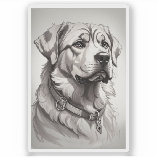 Labrador hond sticker (Voorkant)
