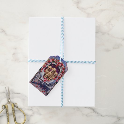 Labrador Hond Valentijnsdag Cadeaulabel (Met Touw)