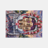 Labrador Hond Valentijnsdag  Fleece Deken (Voorkant (Horizontaal))