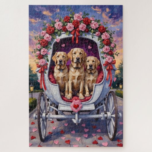 Labrador Hond Valentijnsdag Legpuzzel (Verticaal)