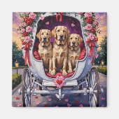 Labrador Hond Valentijnsdag  Magneet (Voorkant)