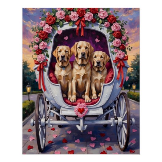 Labrador Hond Valentijnsdag Perfect Poster (Voorkant)