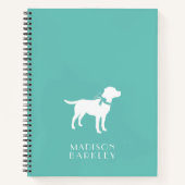Labrador Hond Zwarte Lab Puppy Notitieboek (Voorkant)