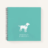 Labrador Hond Zwarte Lab Puppy Notitieboek (Voorkant)