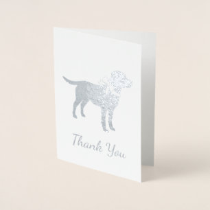 Labrador Honden Baby Shower Blauwe Jongen Lab Folie Kaarten