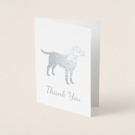 Labrador Honden Baby Shower Blauwe Jongen Lab Folie Kaarten (Voorkant)