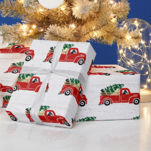 Labrador-honden in Red Kersttruck Cadeaupapier