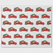 Labrador-honden in Red Kersttruck Cadeaupapier (Vlak)