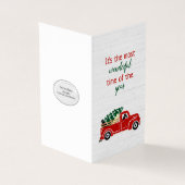 Labrador-honden in Red Kersttruck Kaart (Buitenkant)