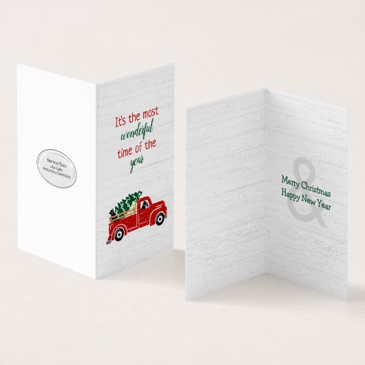 Labrador-honden in Red Kersttruck Kaart (Binnen en buitenkant)